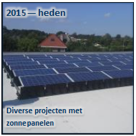 Tekstvak: 2015 heden







Diverse projecten met
zonnepanelen